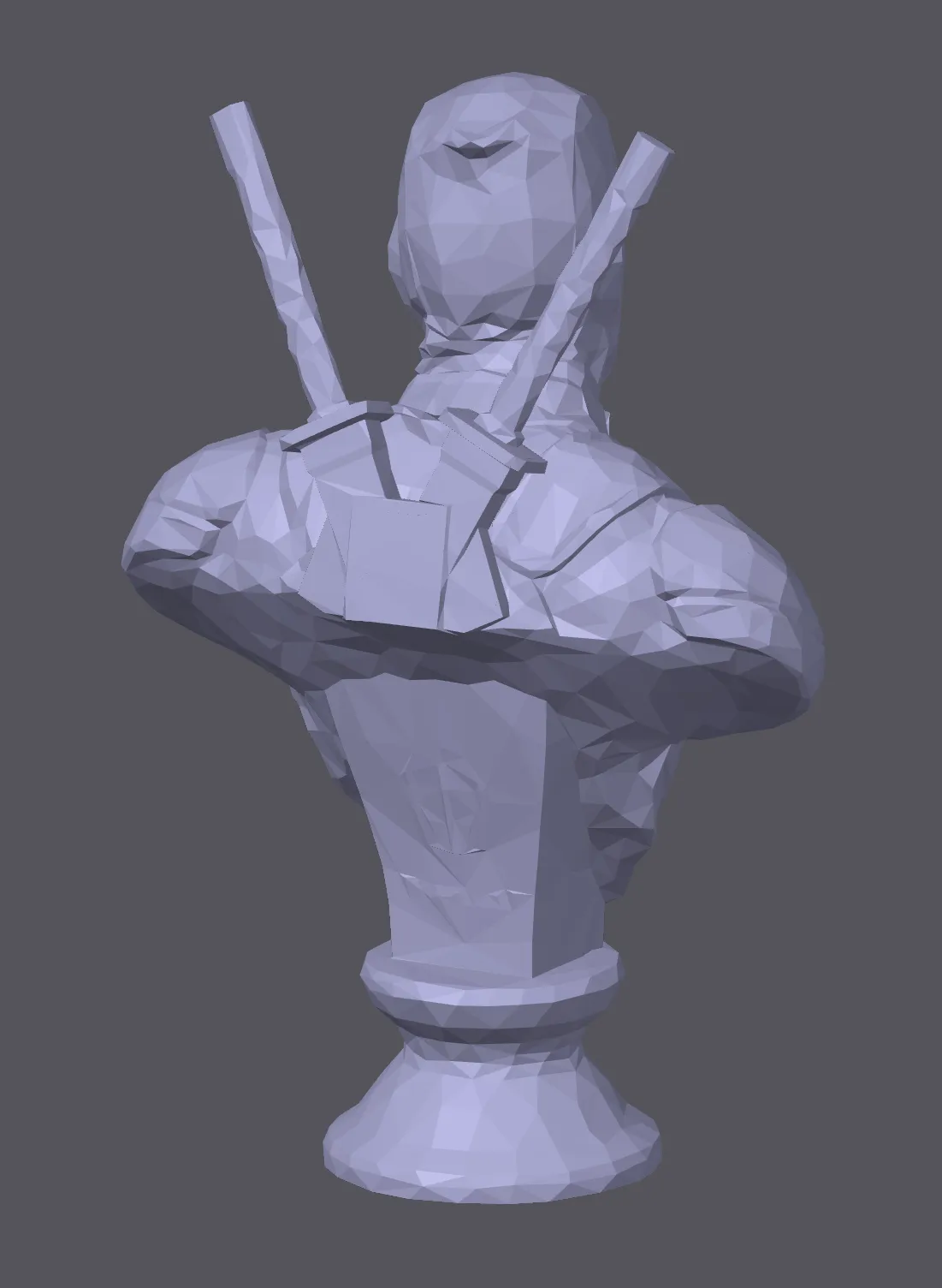 Tượng nhân vật Dead Pool phong cách LowPoly