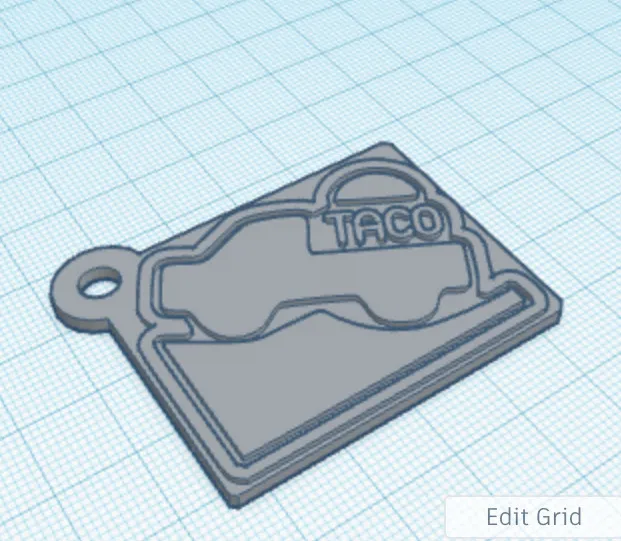 Móc khóa hình logo xe tải taco Toyota Tacoma