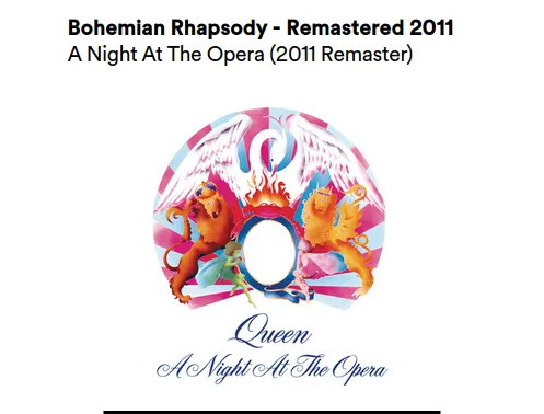 Móc khóa bài hát Bohemian Rhapsody - Phiên bản Remastered 2011