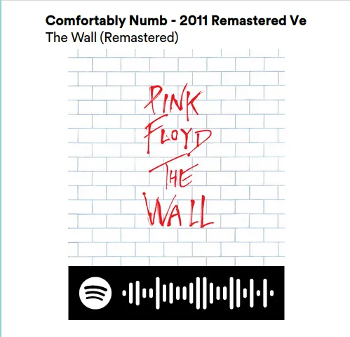 Móc chìa khóa bài hát Comfortably Numb - Phiên bản Remastered 2011