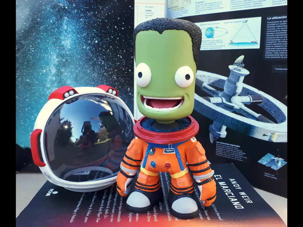 Jebediah Kerman trong bộ đồ IVA từ Kerbal Space Program