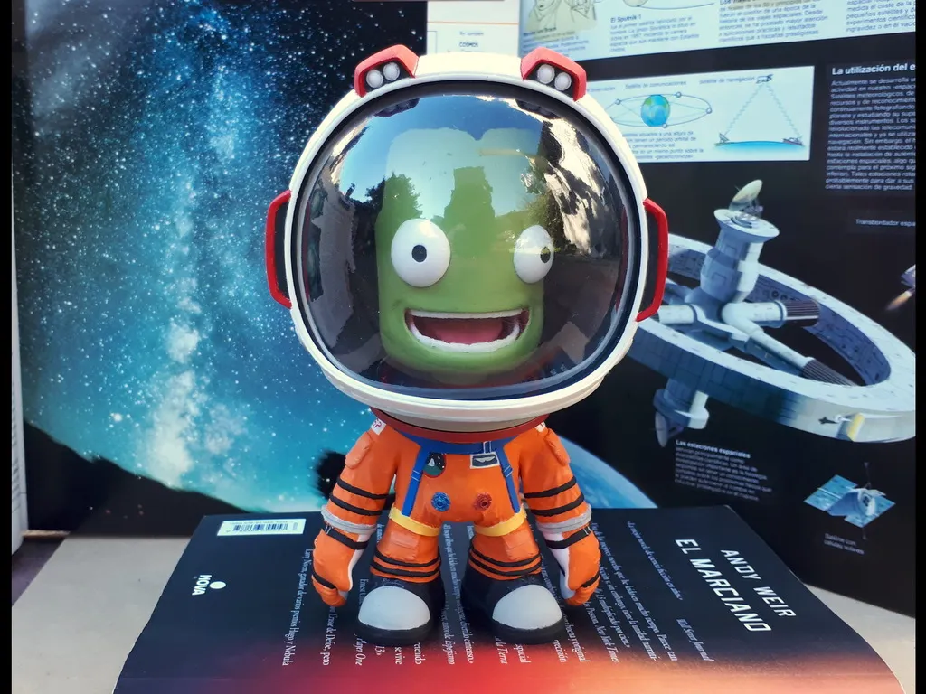 Jebediah Kerman trong bộ đồ IVA từ Kerbal Space Program