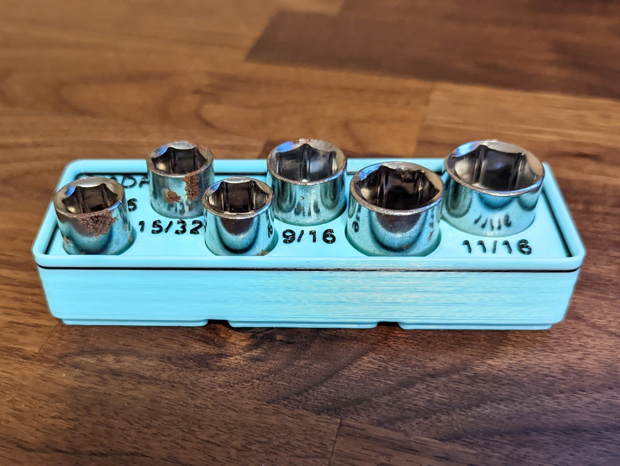 Bộ ổ cắm kích thước imperial 3/8" cho hệ thống Gridfinity