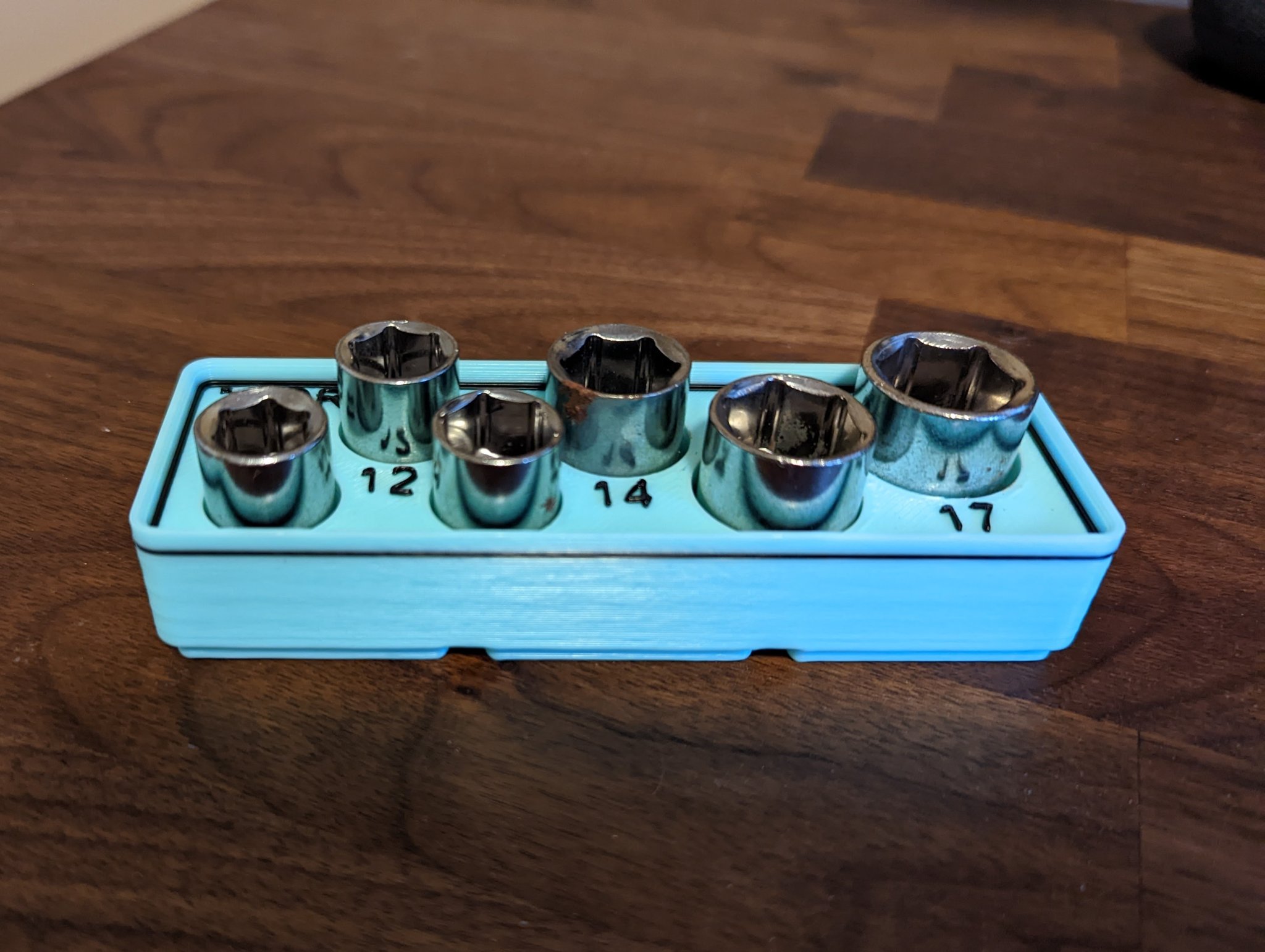 Bộ socket kích thước mét 3/8" tương thích Gridfinity