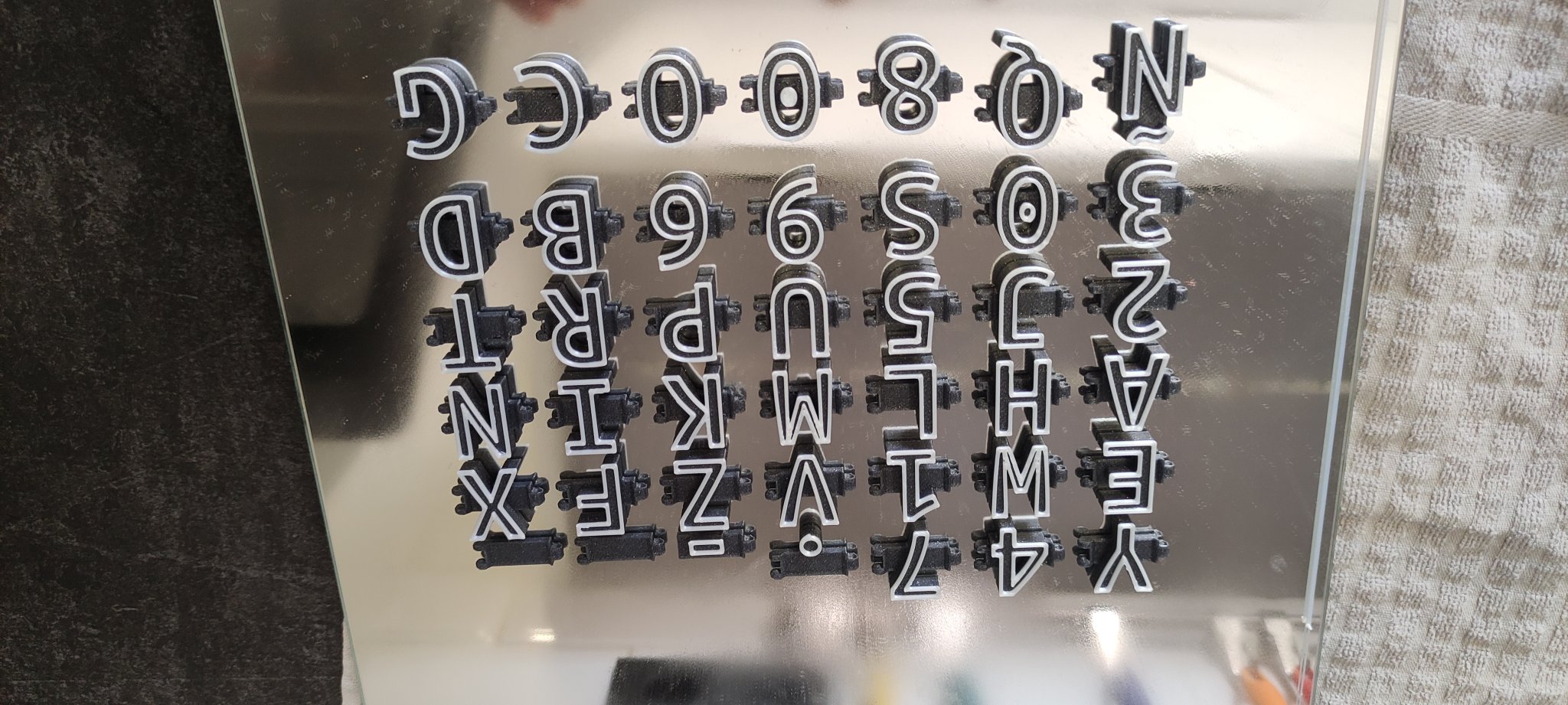 Bảng chữ cái và số hoàn chỉnh có thể điều chỉnh