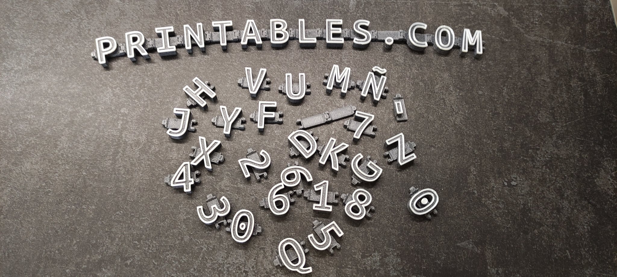 Bảng chữ cái và số hoàn chỉnh có thể điều chỉnh