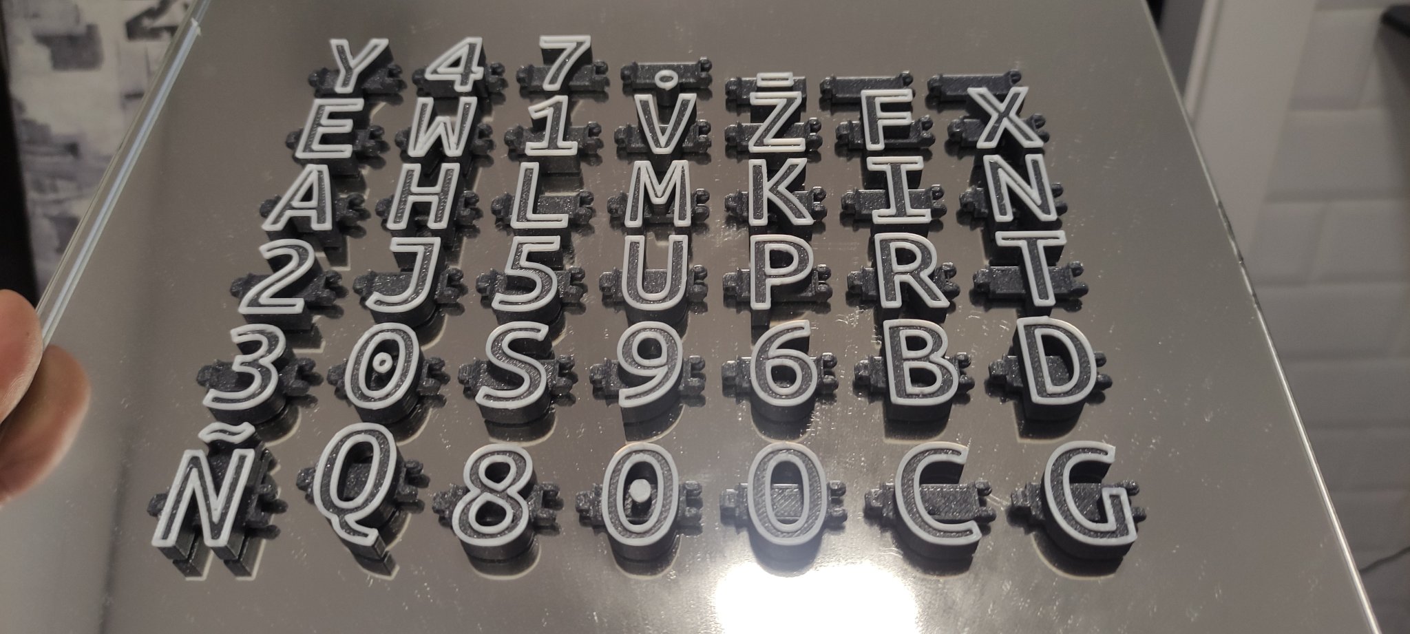 Bảng chữ cái và số hoàn chỉnh có thể điều chỉnh