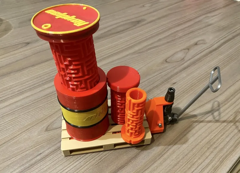 Thùng dầu làm mê cung/puzzle độc đáo cho quà tặng