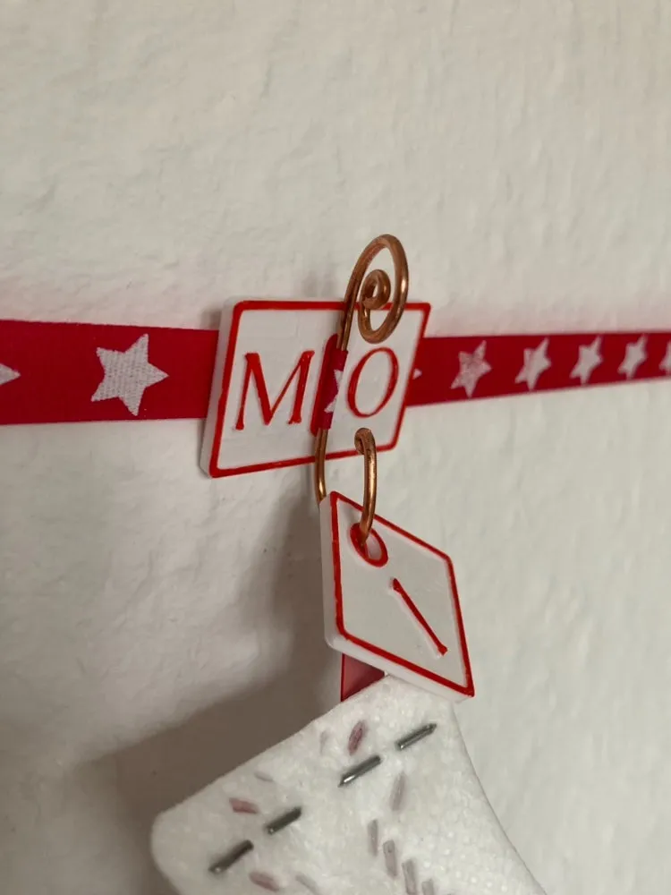 Biển chỉ dẫn ngày trong tuần và số cho dây đeo khẩu trang