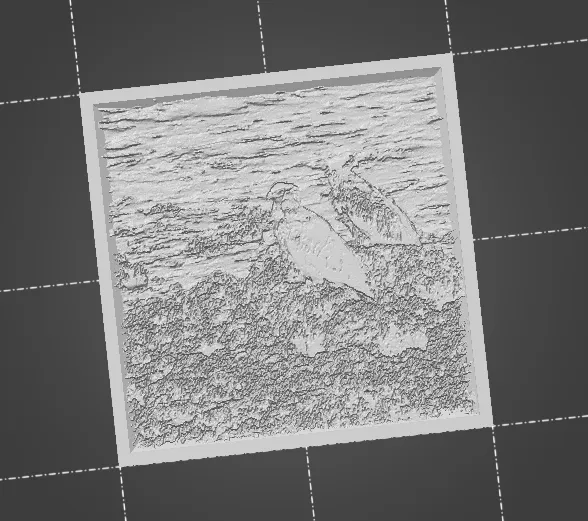 Đồ họa lithophane của hai đại bàng ở Alaska