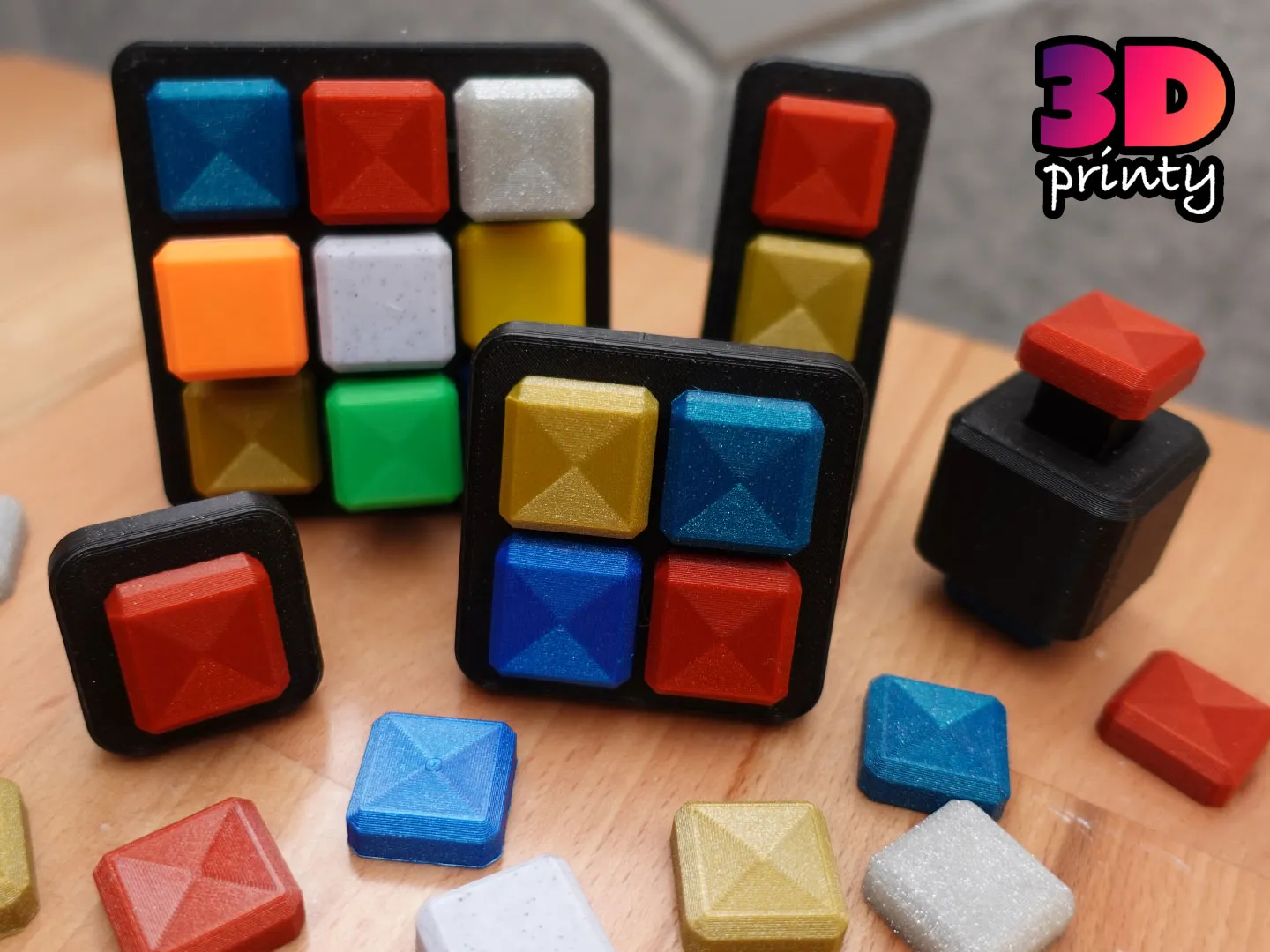 Nút bấm fidget snappy dễ in cho trò chơi giải trí