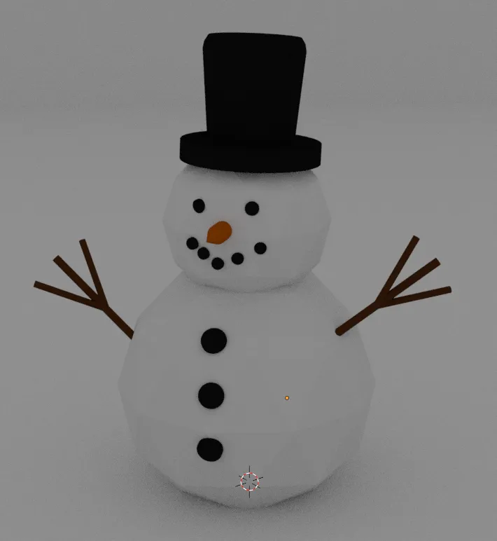 Bonhomme de neige Lowpoly dành cho trang trí nhà cửa