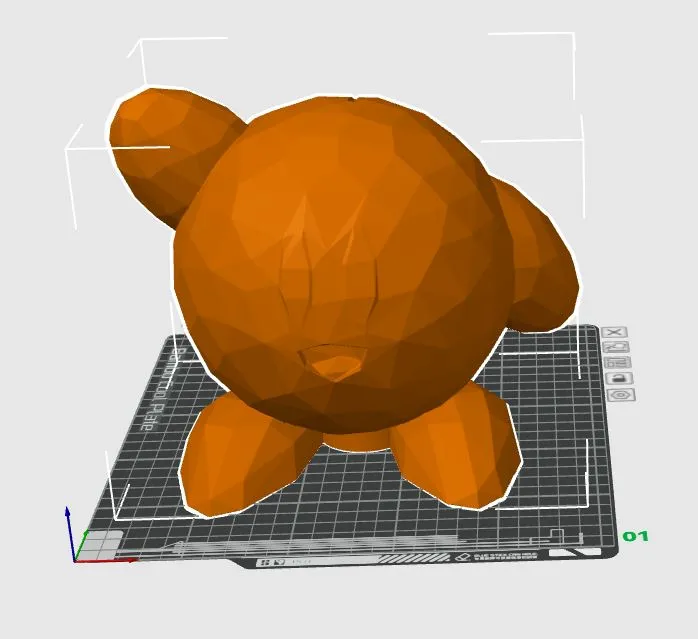 Két sắt heo Kirby phong cách lowpoly