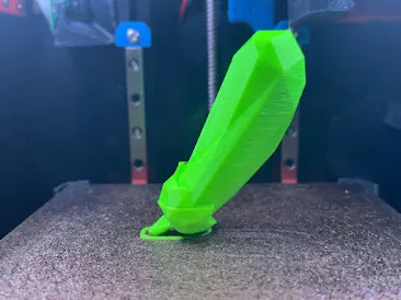 Cà tím low poly có thể in mà không cần hỗ trợ