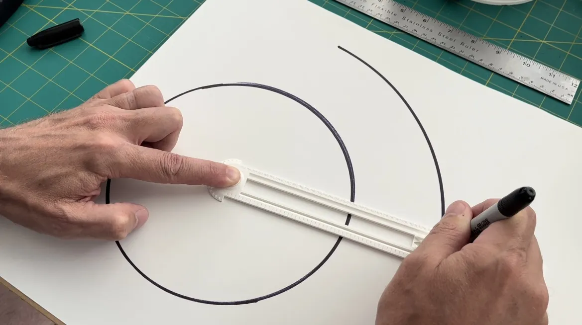 Compass vẽ hình tròn lớn từ 1.25” đến 9.25”