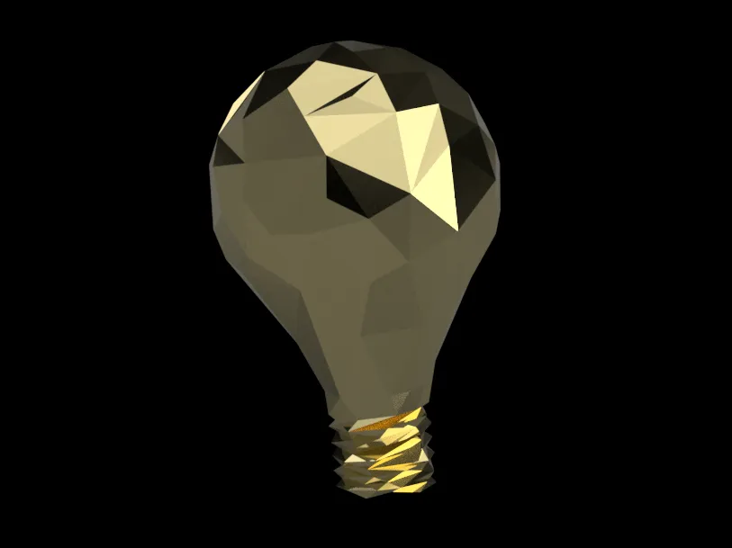 Đèn LED hình bóng đèn phong cách low poly