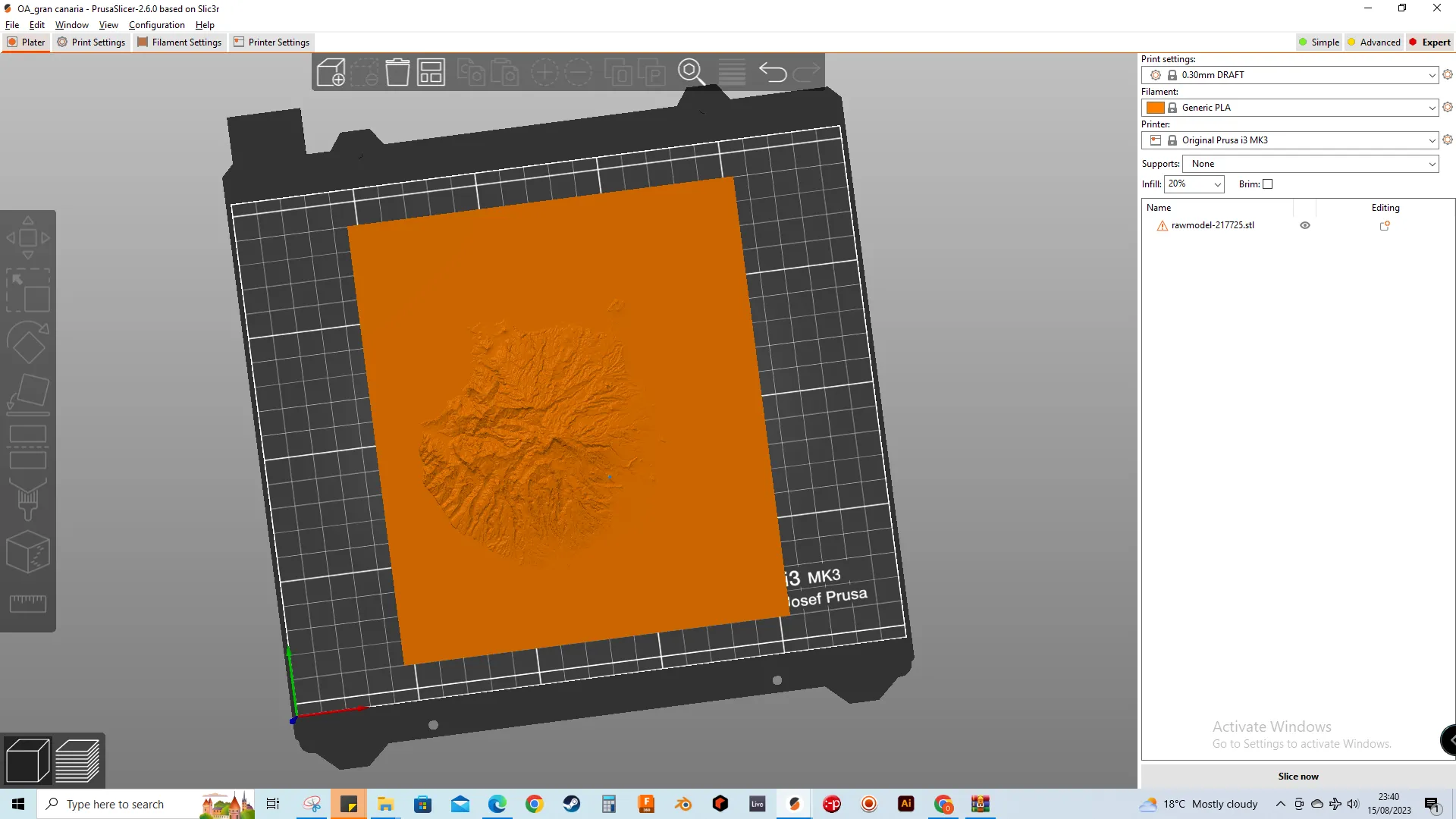 Mô hình tỷ lệ Gran Canaria tại quần đảo Canary