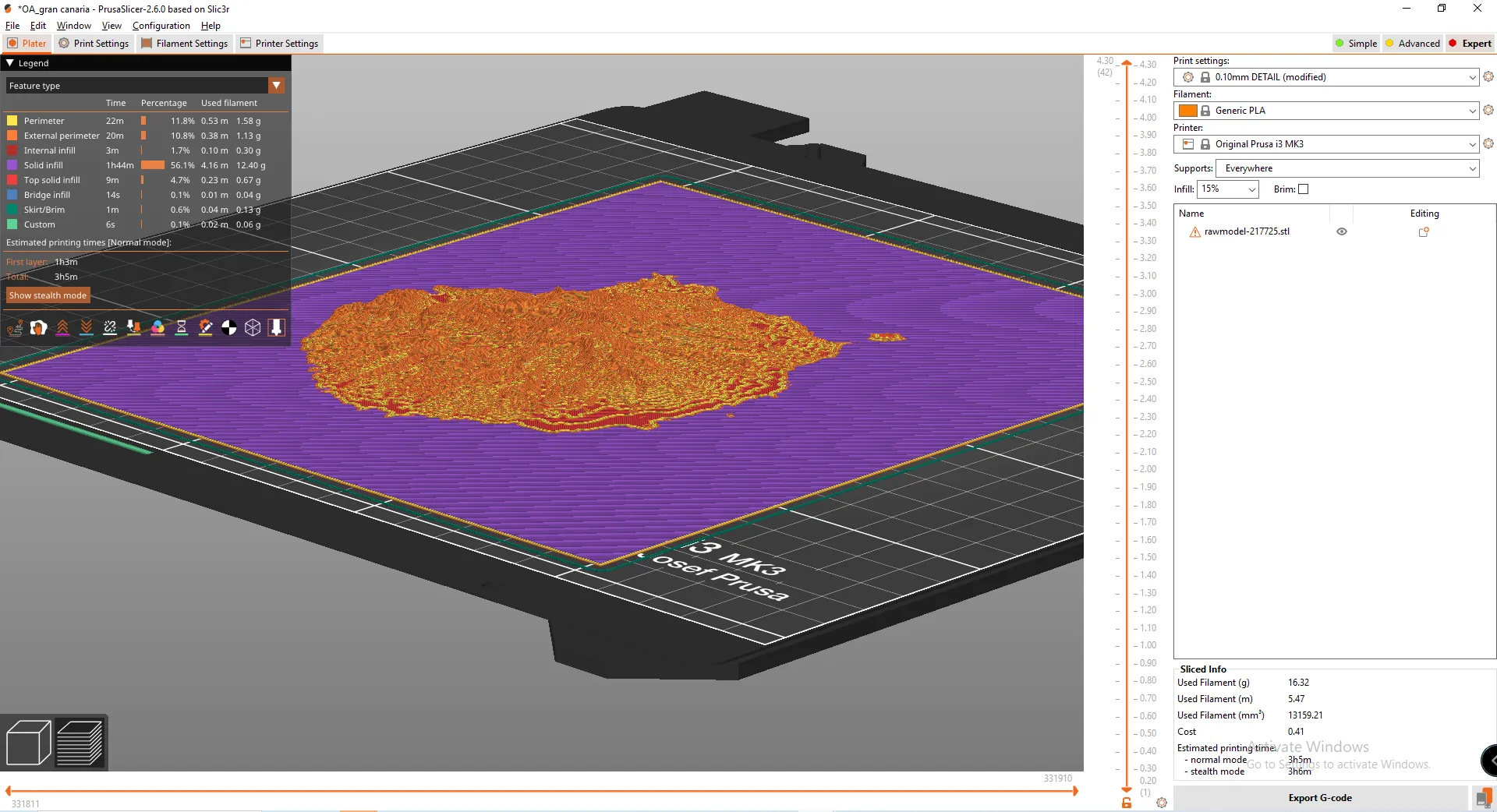 Mô hình tỷ lệ Gran Canaria tại quần đảo Canary