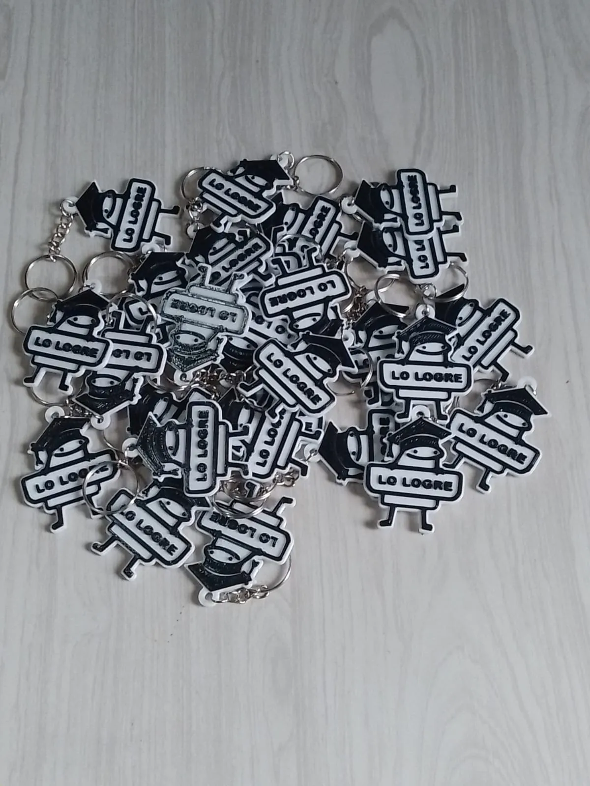 Nhân vật Flork với mũ và bia cho móc khóa