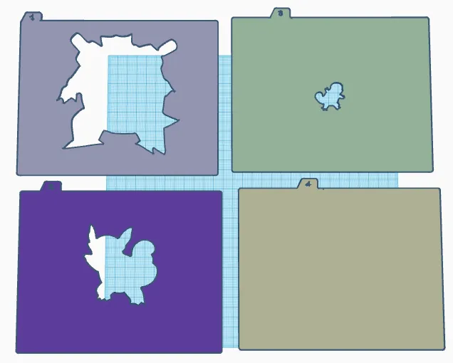 Sự tiến hóa của Carapuce trong hộp bóng tối