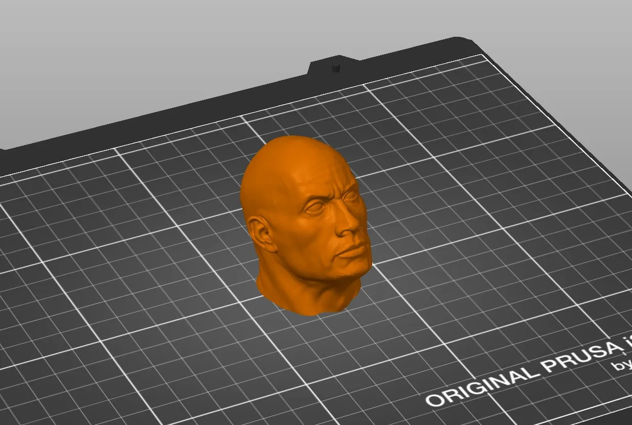 Đầu đá Dwayne Johnson trong phong cách nghệ thuật 3D