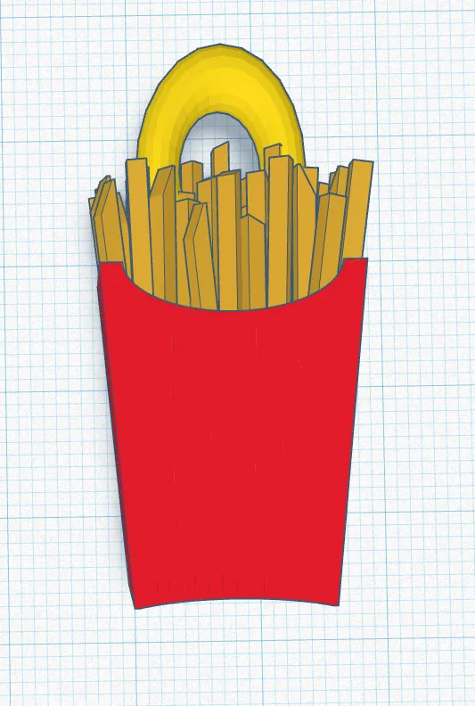 Móc khóa khoai tây chiên ngộ nghĩnh