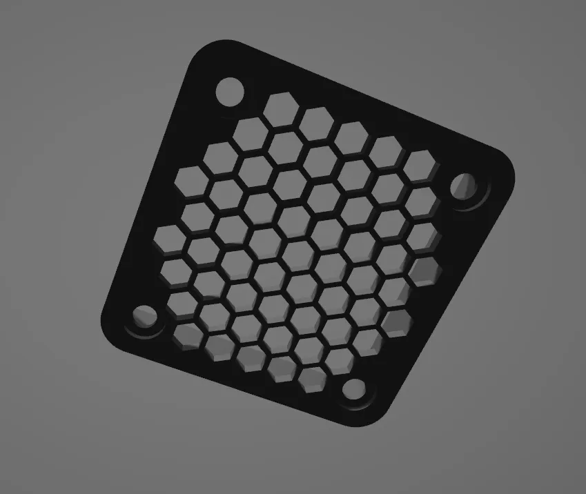 Nắp quạt 50mm với lưới hình lục giác