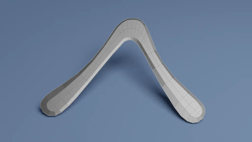 Boomerang kiểu low poly cho nghệ sĩ 3D