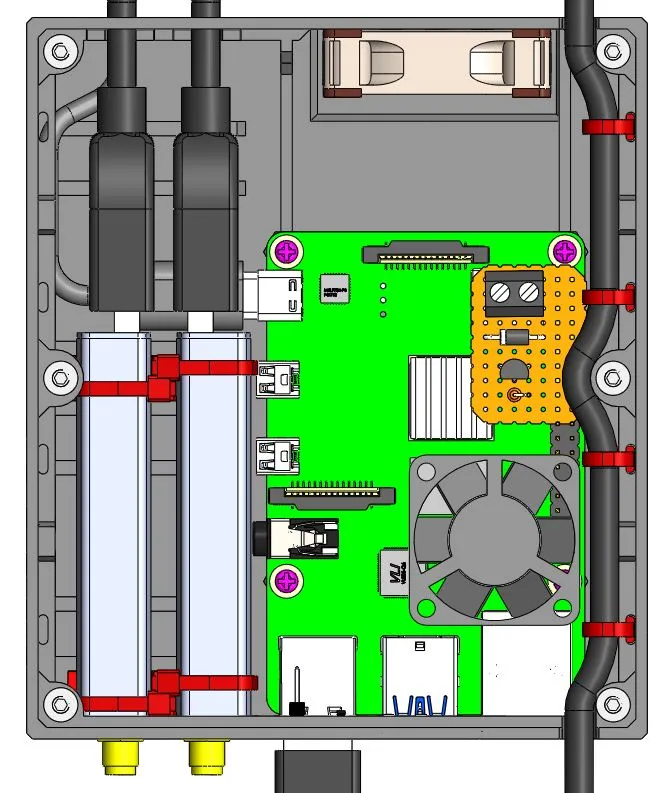 Hộp đựng cho Raspberry Pi 4 và hai RTL-SDR V3