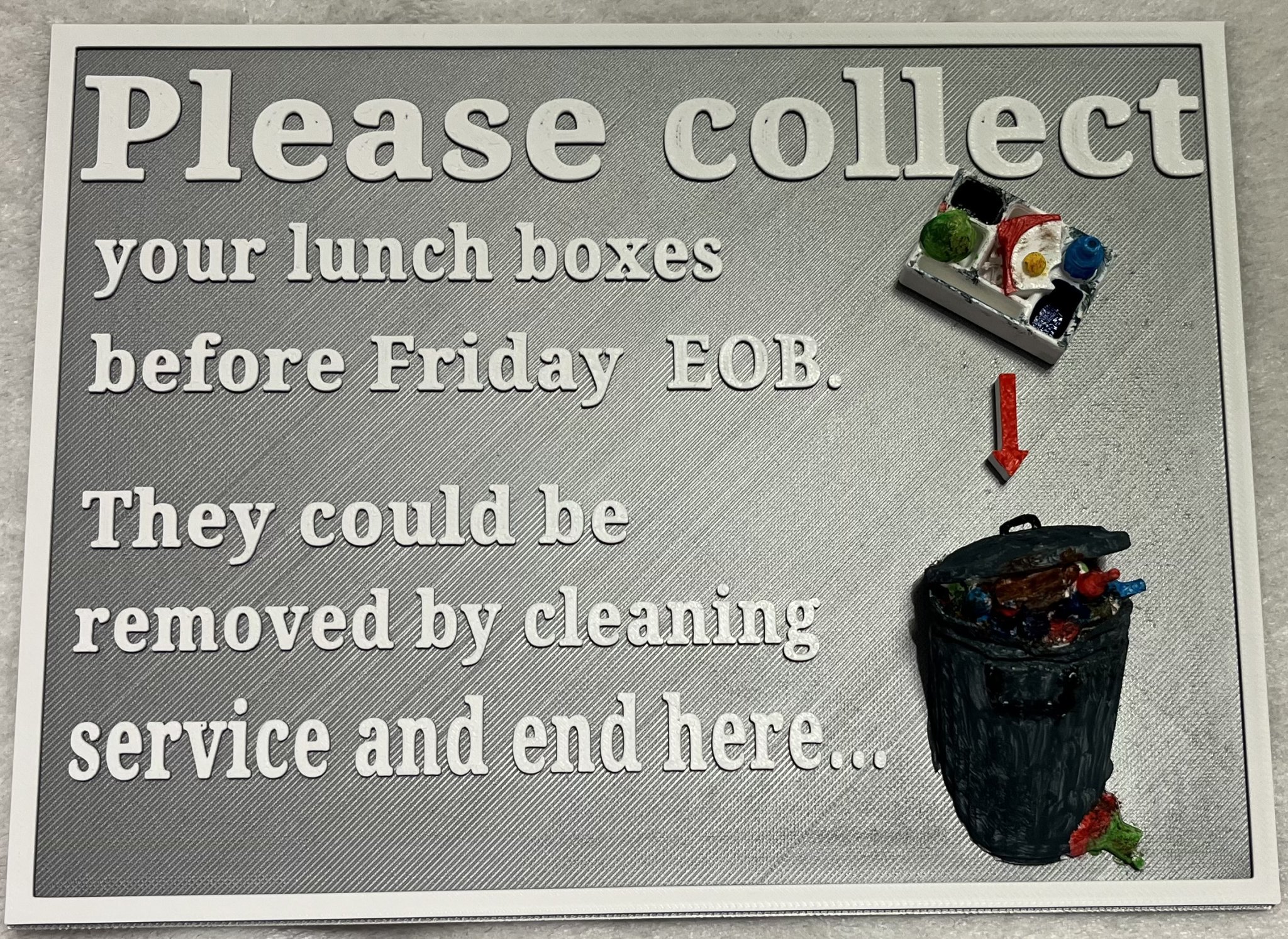 Biển chỉ dẫn thông tin văn phòng cho tủ lạnh