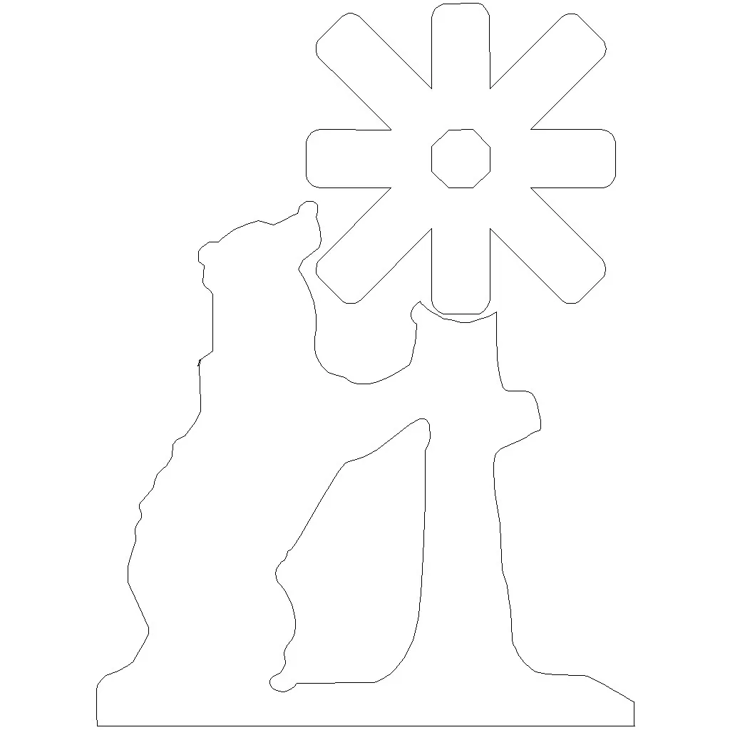 Totem để bàn với logo ESN UC3M