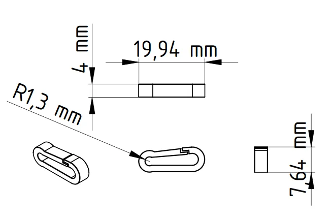 Kẹp thay thế cho mũ đi bộ Decathlon với file FreeCAD