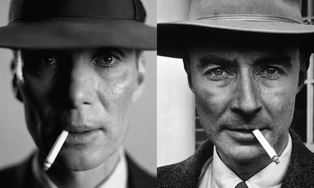 Cillian Murphy trong vai Robert Oppenheimer với phong cách HueForge