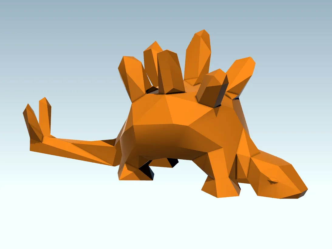 Giá đỡ nhẫn hình khủng long Stegosaurus phong cách Low Poly