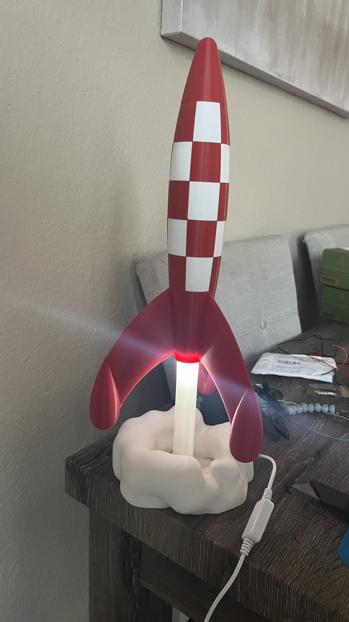 Tên lửa mặt trăng trang trí ánh sáng LED