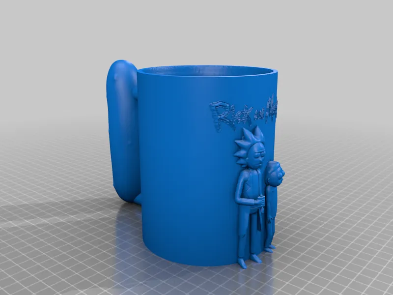 Cốc uống Rick và Morty với tay cầm dưa chua