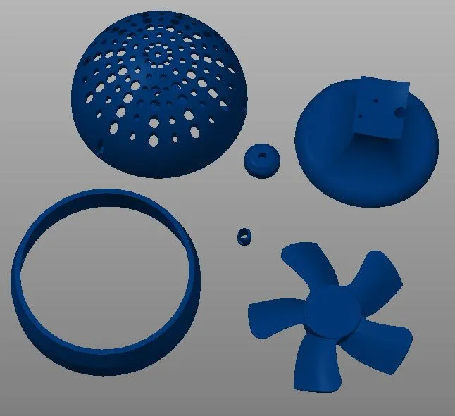 Quạt bàn mini in 3D với thiết kế tối giản