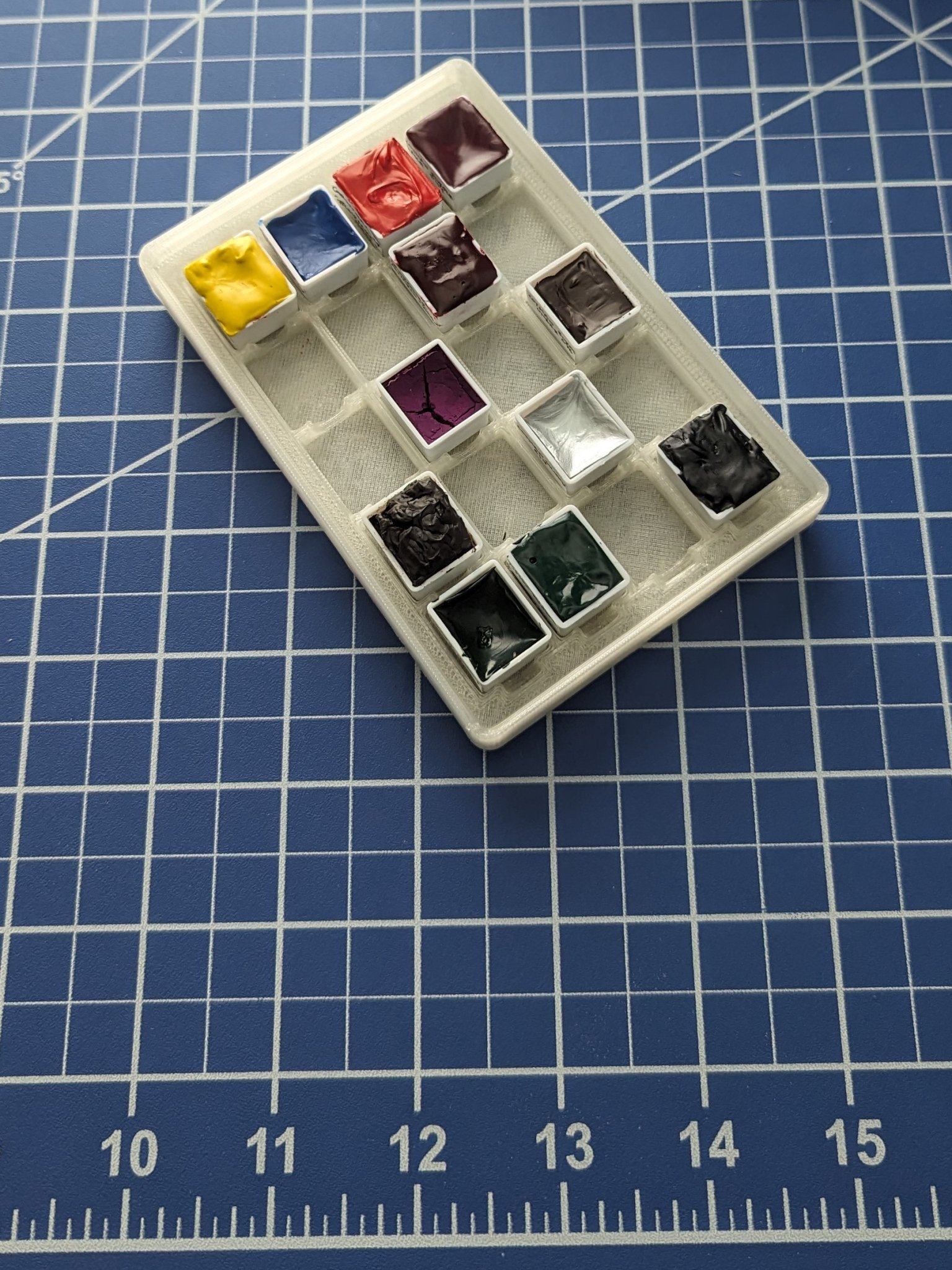 Khay đựng màu nước Gridfinity nửa viên 2x3