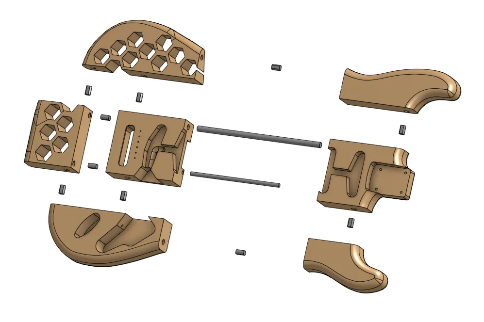 Thân đàn guitar Stratocaster Hex in 3D cho MK3/MK4