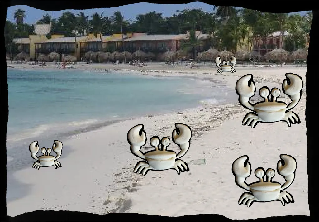 Cua Elvis dễ in, đồ chơi bãi biển tuyệt vời