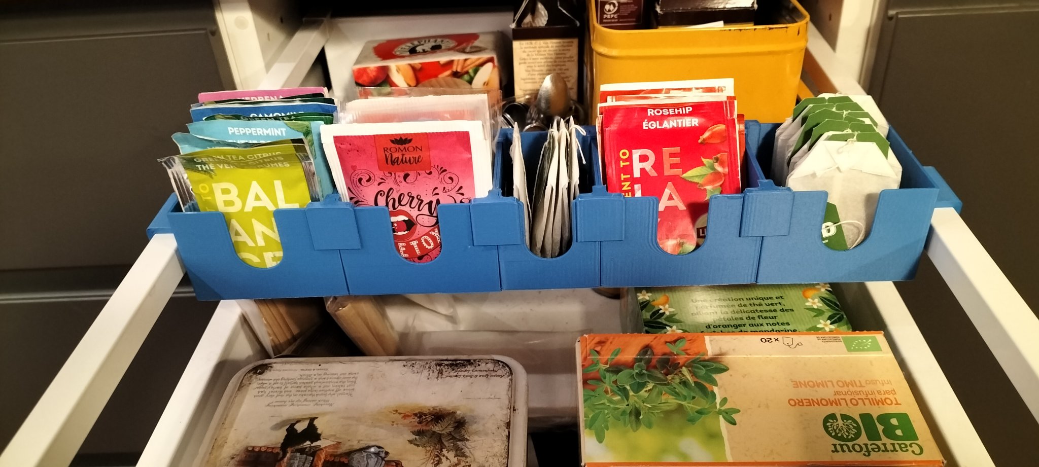 Hộp đựng trà trượt cho ngăn kéo Ikea Metod rộng 40cm