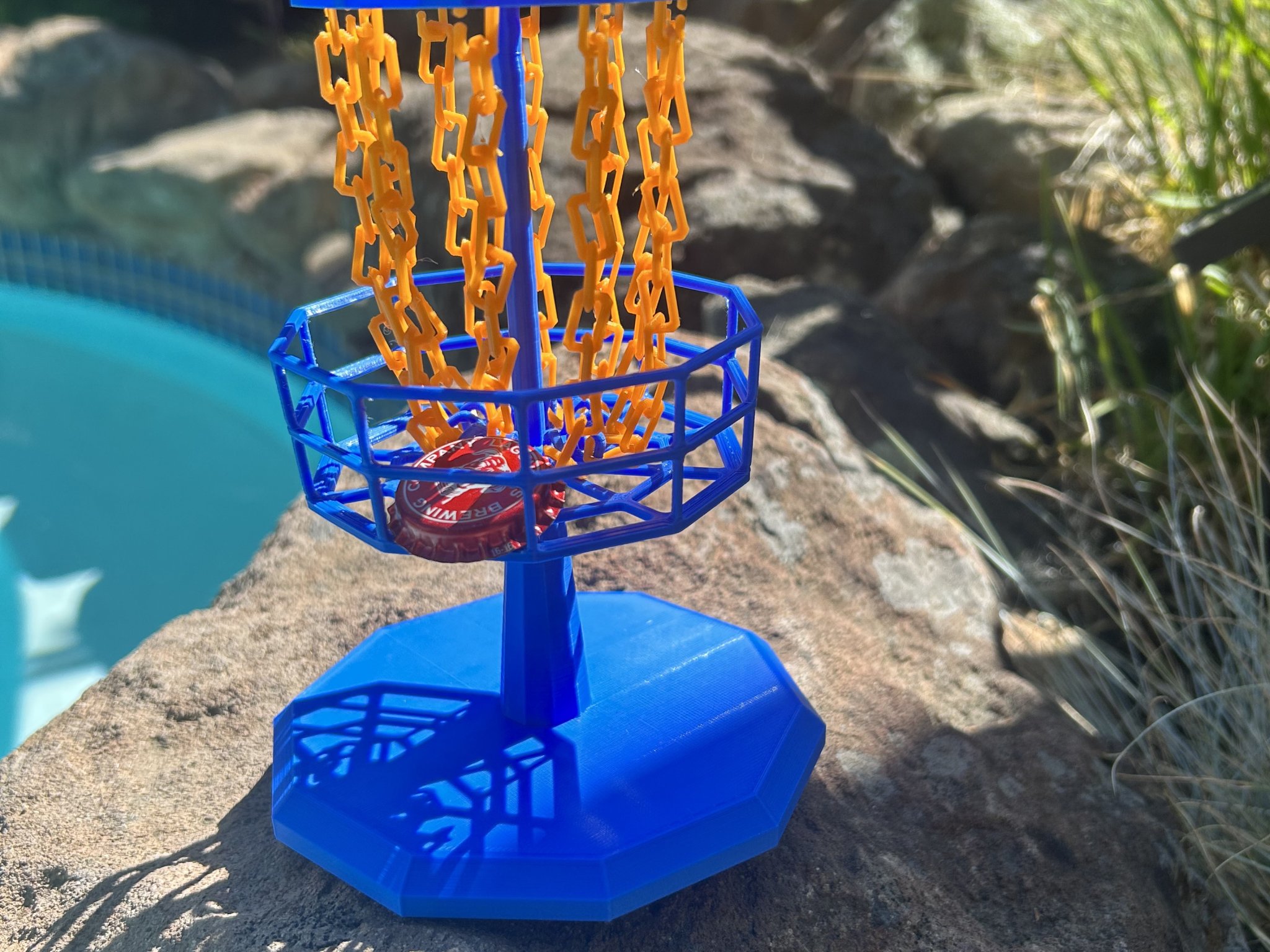 Lỗ golf đĩa mini kích thước nắp chai