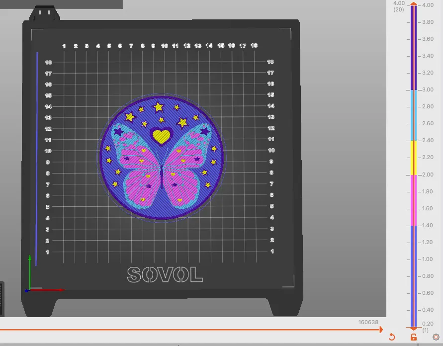 Đế ly hình bướm nhiều màu sắc