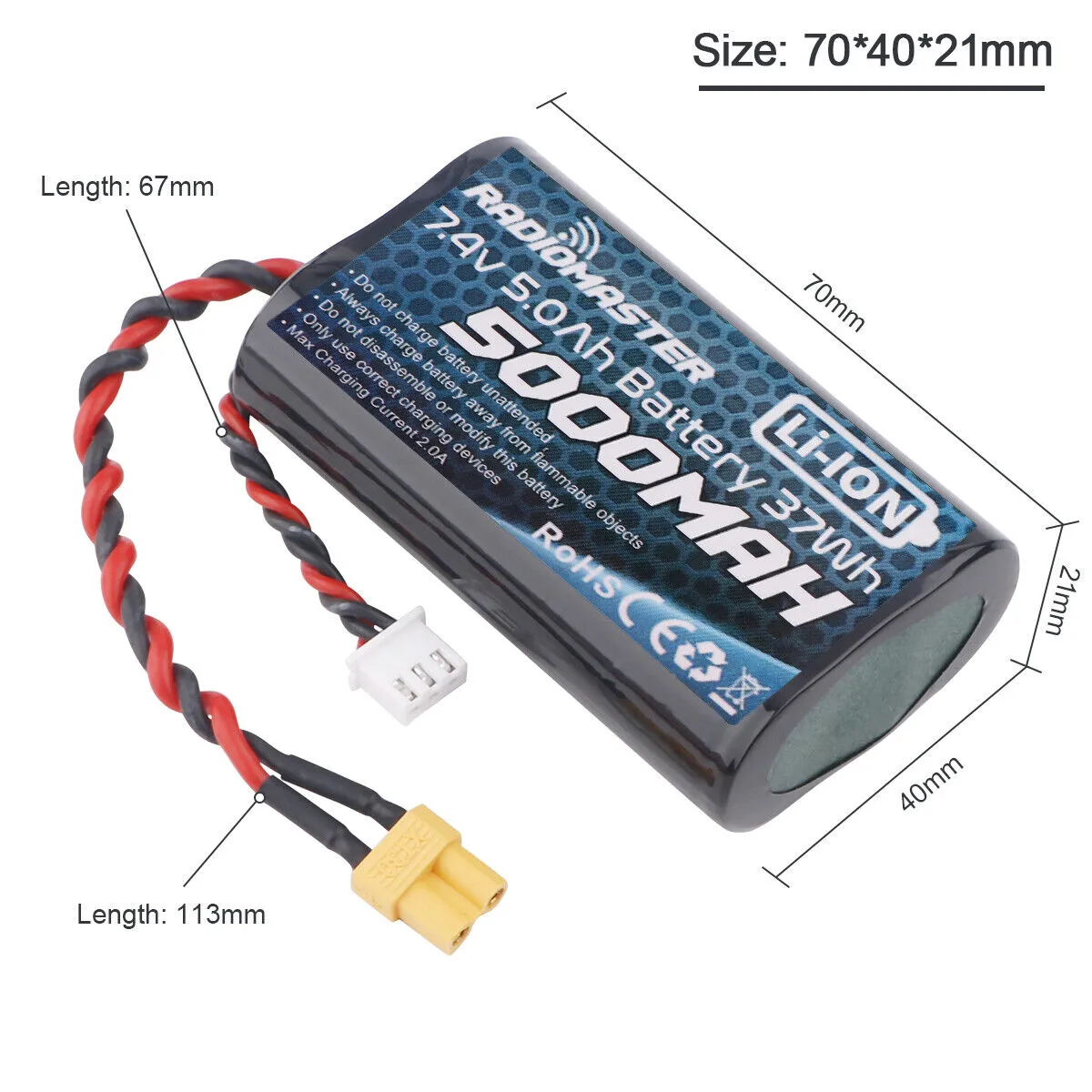 Giá đỡ mở rộng pin Radiomaster Zorro cho pin 5000mah