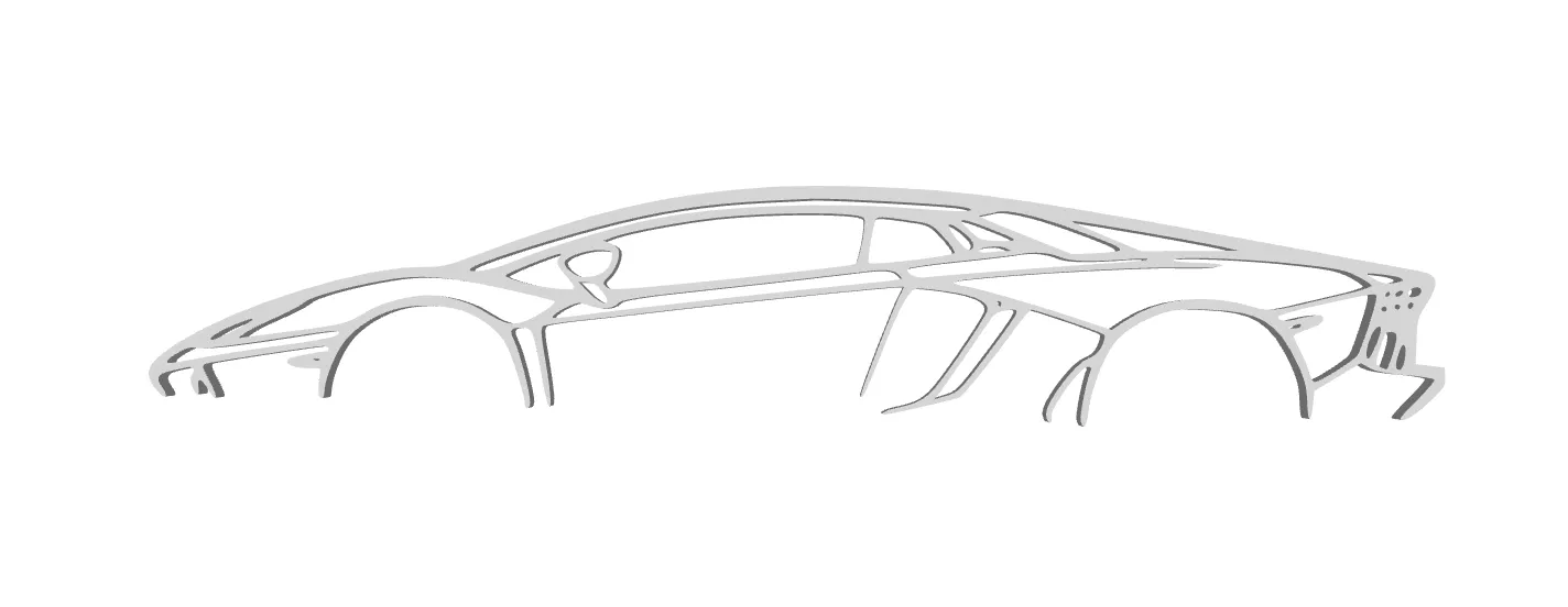 Silhouette Lamborghini Aventador dễ dàng mở rộng cho tường và móc...