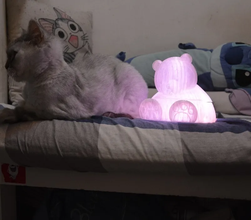 Đèn chụp hình gấu ngồi dễ thương