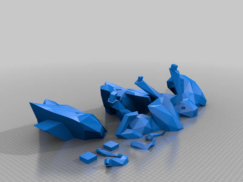 Tượng bò đỏ nghệ thuật cho in 3D