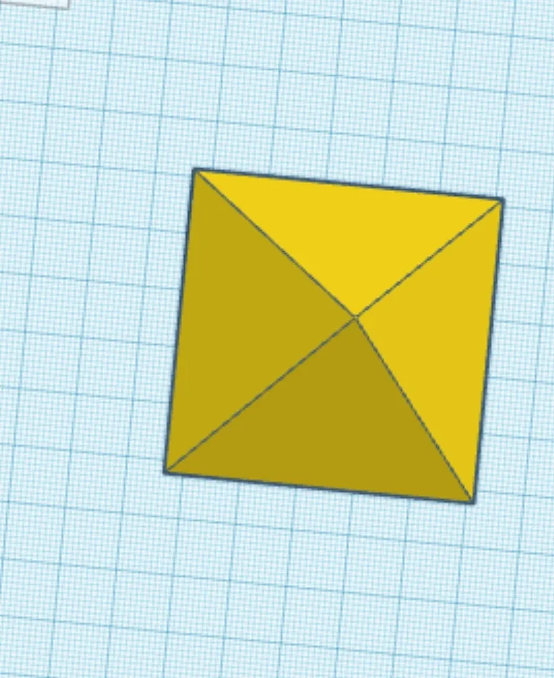 Kim tự tháp 3D với thiết kế nhọn đặc trưng