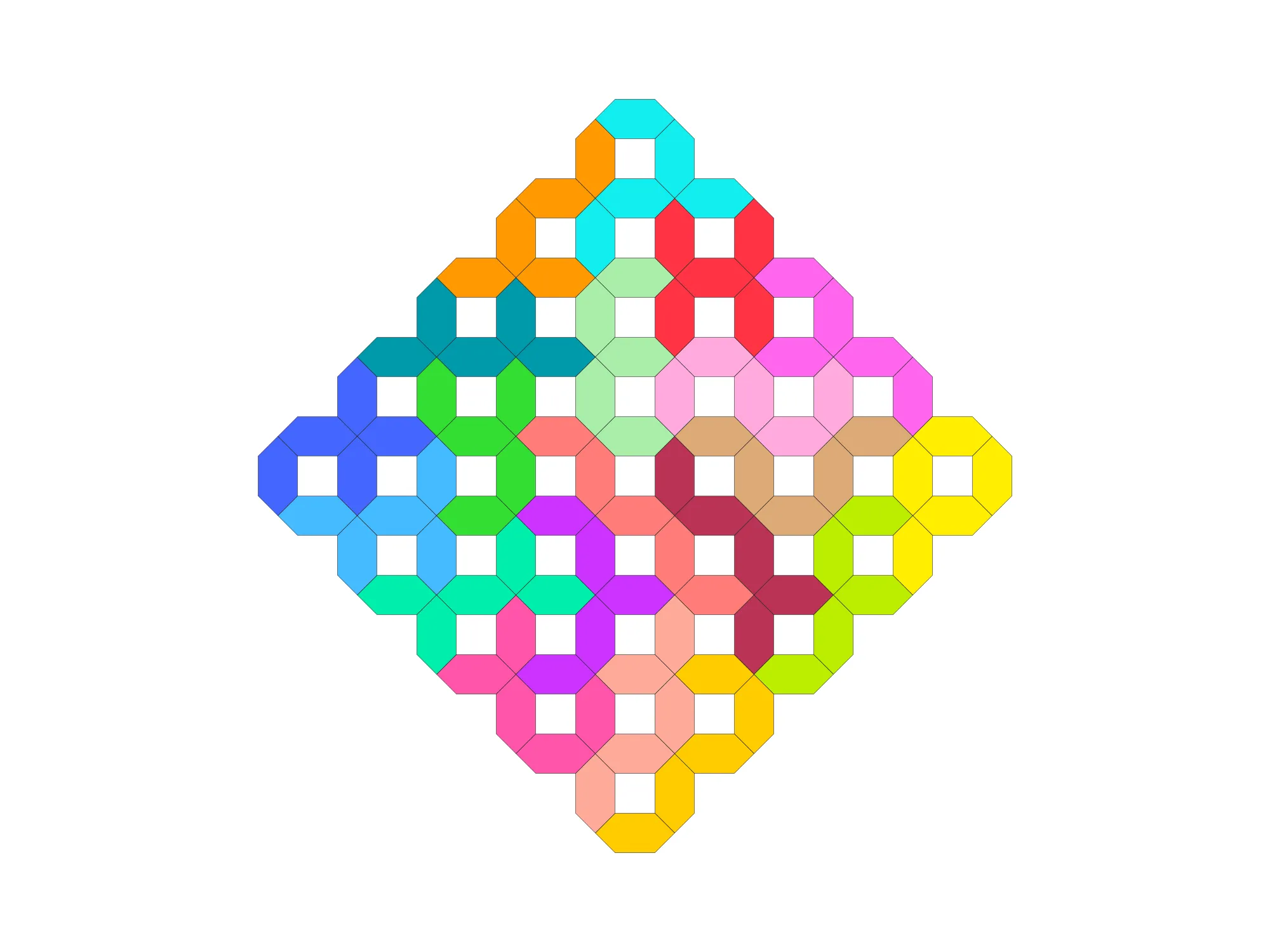 Đồ chơi xếp hình PentaHextan với 20 mảnh ghép polyform