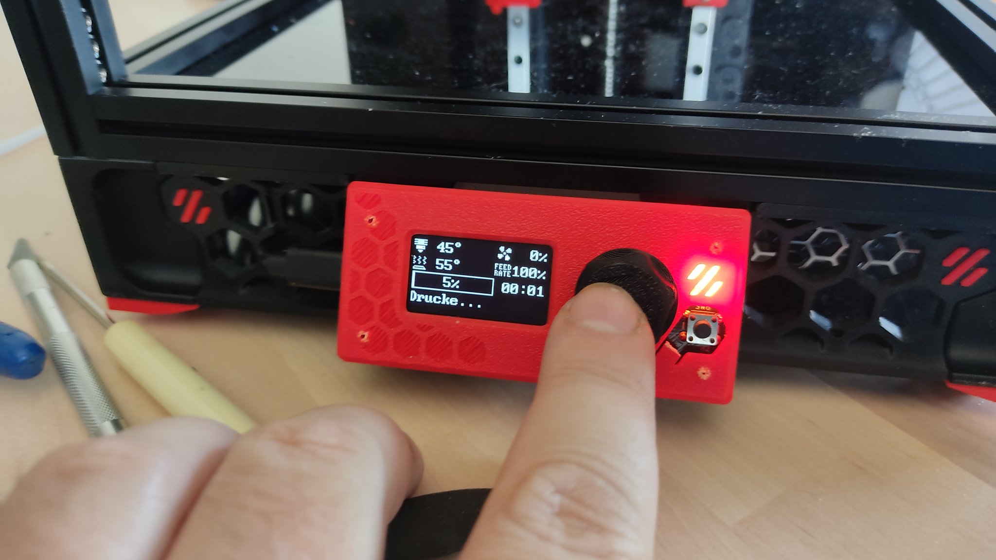 Mặt trước hiển thị Voron V0.2 cho bộ Formbot